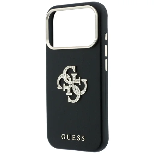 iPhone 18 Pro Max / 17 Pro Max fekete Guess Smooth & Big Strass Logo tok - 6
