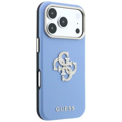Modré puzdro Guess Smooth & Big Strass Logo pre iPhone 18 Pro Max / 17 Pro Max - 4