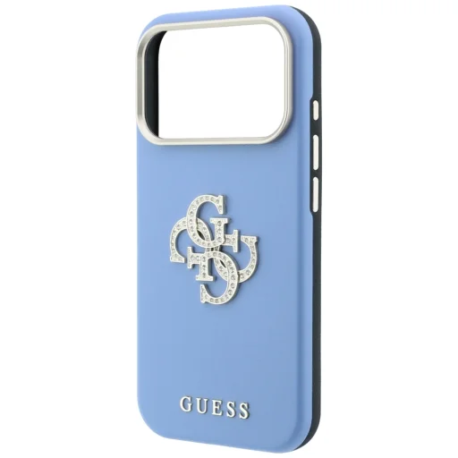 Modré puzdro Guess Smooth & Big Strass Logo pre iPhone 18 Pro Max / 17 Pro Max - 6