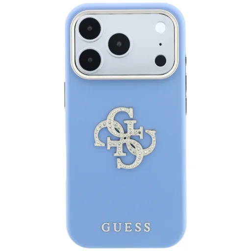 iPhone 18 Pro Max / 17 Pro Max kék Guess Smooth & Big Strass Logo tok - 3