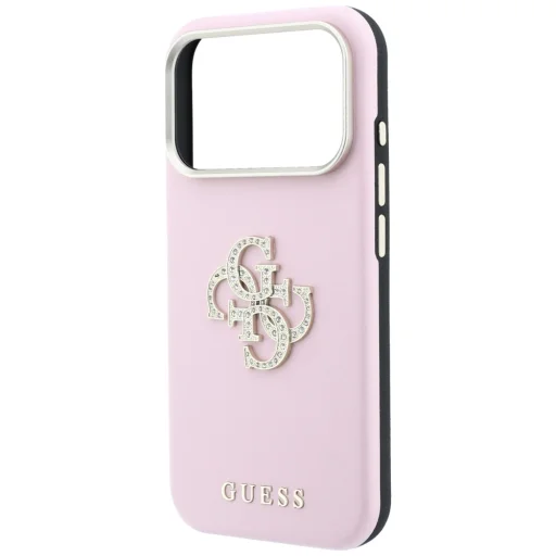 iPhone 18 Pro Max / 17 Pro Max rózsaszín Guess Smooth & Big Strass Logo védőtok - 6