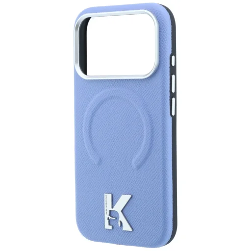 Apple iPhone 18 Pro / 17 Pro svetlomodré puzdro Karl Lagerfeld Grained Embossed Ring & Kameo Logo MagSafe - 6