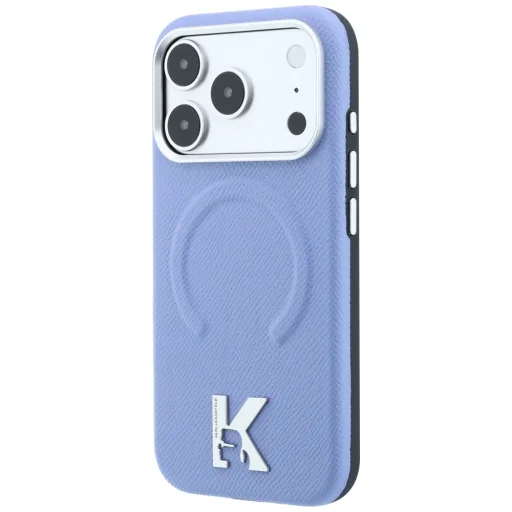 Apple iPhone 18 Pro / 17 Pro svetlomodré puzdro Karl Lagerfeld Grained Embossed Ring & Kameo Logo MagSafe - 2