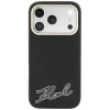 Apple iPhone 18 Pro / 17 Pro čierny Karl Lagerfeld Grained with Resin Signature Logo MagSafe kryt thumbnail