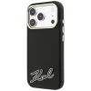 Apple iPhone 18 Pro / 17 Pro čierny Karl Lagerfeld Grained with Resin Signature Logo MagSafe kryt thumbnail
