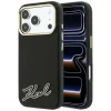 Apple iPhone 18 Pro / 17 Pro fekete Karl Lagerfeld Grained with Resin Signature Logo MagSafe tok thumbnail