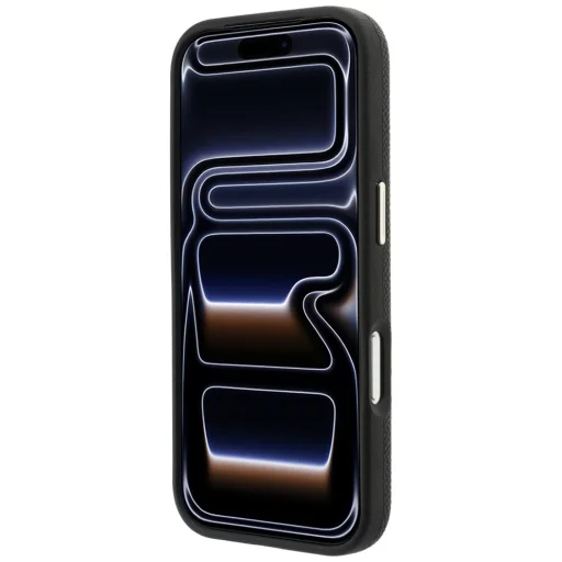 Apple iPhone 18 Pro / 17 Pro fekete Karl Lagerfeld Grained with Resin Signature Logo MagSafe tok - 5