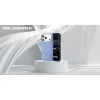 Apple iPhone 18 Pro / 17 Pro világoskék Karl Lagerfeld Grained műgyanta Signature Logo MagSafe tok thumbnail