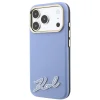Apple iPhone 18 Pro / 17 Pro világoskék Karl Lagerfeld Grained műgyanta Signature Logo MagSafe tok thumbnail