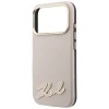 iPhone 18 Pro / 17 Pro rózsaszín Karl Lagerfeld Grained with Resin Signature Logo MagSafe tok thumbnail