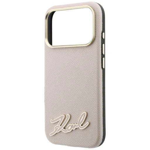 Ružový kryt Karl Lagerfeld Grained with Resin Signature Logo MagSafe pre iPhone 18 Pro / 17 Pro - 6