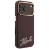 iPhone 18 Pro Max / 17 Pro Max bordó Karl Lagerfeld Grained with Resin Signature Logo MagSafe tok thumbnail