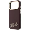 iPhone 18 Pro Max / 17 Pro Max bordó Karl Lagerfeld Grained with Resin Signature Logo MagSafe tok thumbnail