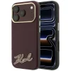 iPhone 18 Pro Max / 17 Pro Max bordó Karl Lagerfeld Grained with Resin Signature Logo MagSafe tok thumbnail