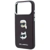 Apple iPhone 18 Pro / 17 Pro bordový Karl Lagerfeld Saffiano Karl & Choupette Heads Pins & Logo ochranný kryt thumbnail