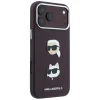 Apple iPhone 18 Pro / 17 Pro bordó Karl Lagerfeld Saffiano Karl & Choupette Heads Pins & Logo védőtok thumbnail