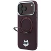iPhone 18 Pro / 17 Pro bordó Karl Lagerfeld Ring Stand 360 Choupette Head Pin MagSafe tok thumbnail