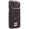 iPhone 18 Pro / 17 Pro bordó Karl Lagerfeld Ring Stand 360 Choupette Head Pin MagSafe tok thumbnail