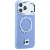 Apple iPhone 18 Pro / 17 Pro svetlomodré puzdro Karl Lagerfeld Ring Stand 360 Choupette Head Pin MagSafe thumbnail