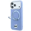 Apple iPhone 18 Pro / 17 Pro svetlomodré puzdro Karl Lagerfeld Ring Stand 360 Choupette Head Pin MagSafe thumbnail