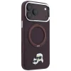 iPhone 18 Pro / 17 Pro Bordó Karl Lagerfeld Ring Stand 360 Karl & Choupette Heads Pin MagSafe tok thumbnail