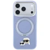 Apple iPhone 18 Pro / 17 Pro világoskék Karl Lagerfeld Ring Stand 360 Karl & Choupette Heads Pin MagSafe tok thumbnail