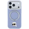 Apple iPhone 18 Pro / 17 Pro világoskék Karl Lagerfeld Ring Stand 360 Karl Head Pin MagSafe tok thumbnail