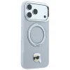 iPhone 18 Pro / 17 Pro sivý Karl Lagerfeld Ring Stand 360 Karl Head Pin MagSafe zadný kryt thumbnail