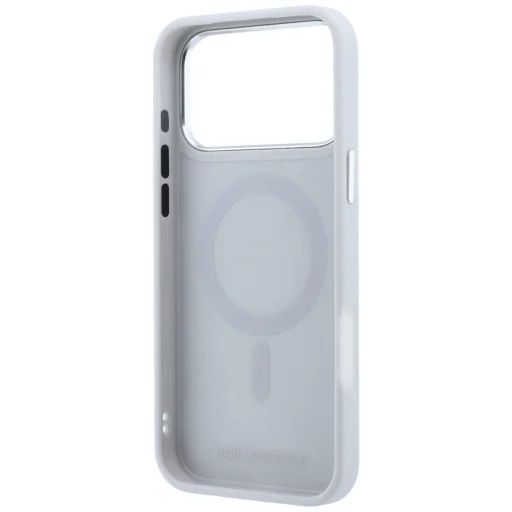 Puzdro na iPhone 18 Pro / 17 Pro, Karl Lagerfeld Ring Stand 360 MagSafe, sivé - 7