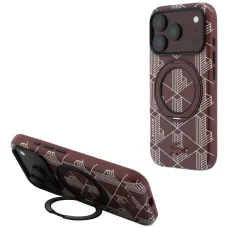 iPhone 18 Pro / 17 Pro bordó Lacoste Blend with Ring Stand MagSafe tok