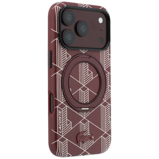 iPhone 18 Pro / 17 Pro bordó Lacoste Blend with Ring Stand MagSafe tok - 4