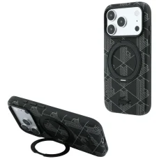 Apple iPhone 18 Pro Max / 17 Pro Max čierne puzdro Lacoste Blend with Ring Stand MagSafe