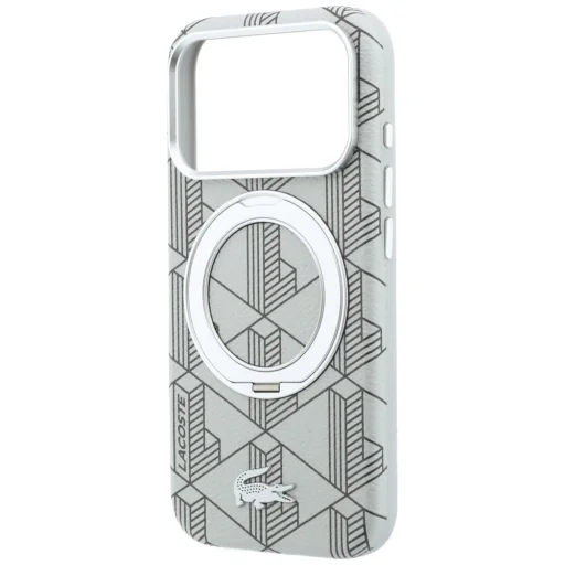 Apple iPhone 18 Pro / 17 Pro szürke Lacoste Blend with Ring Stand MagSafe hátlap tok - 6