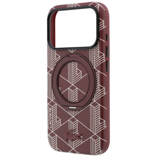 Apple iPhone 18 Pro Max / 17 Pro Max bordový pevný zadný kryt Lacoste Blend with Ring Stand MagSafe s prstencovým stojanom - 6