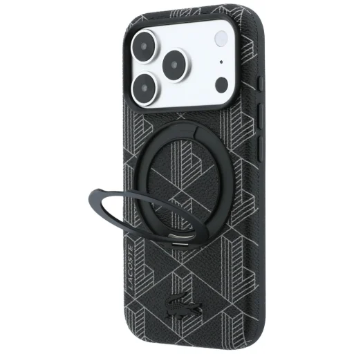 Apple iPhone 18 Pro Max / 17 Pro Max fekete Lacoste Blend with Ring Stand MagSafe tok - 2