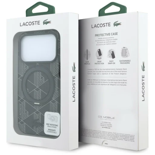 Apple iPhone 18 Pro Max / 17 Pro Max fekete Lacoste Blend with Ring Stand MagSafe tok - 8