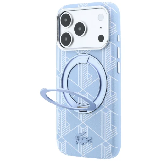 Apple iPhone 18 Pro Max / 17 Pro Max kék Lacoste Blend with Ring Stand MagSafe tok - 2