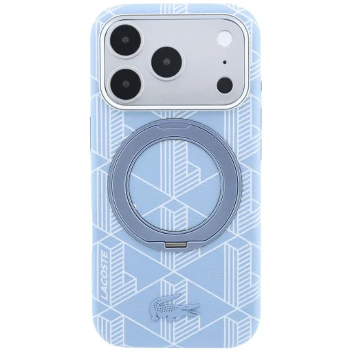 Apple iPhone 18 Pro Max / 17 Pro Max kék Lacoste Blend with Ring Stand MagSafe tok - 3