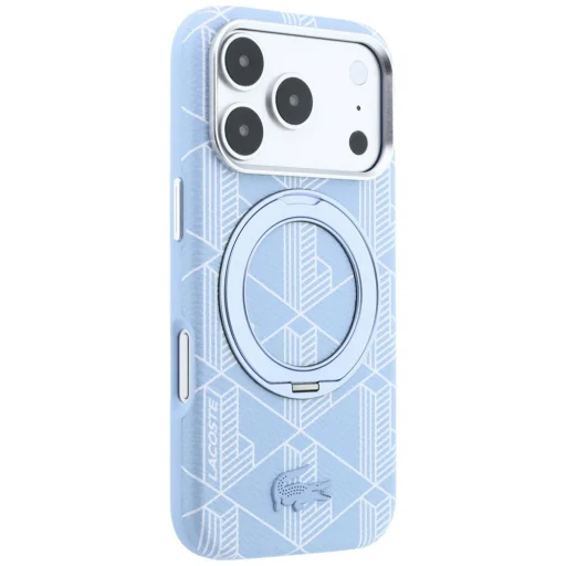 Apple iPhone 18 Pro Max / 17 Pro Max kék Lacoste Blend with Ring Stand MagSafe tok - 4