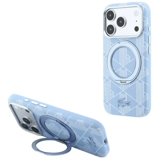 Apple iPhone 18 Pro Max / 17 Pro Max kék Lacoste Blend with Ring Stand MagSafe tok - 1