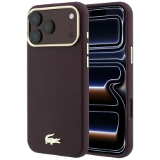 iPhone 18 Pro / 17 Pro Bordó Lacoste Champs Elysees Embossed MagSafe tok