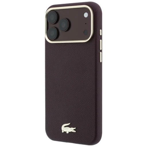 iPhone 18 Pro / 17 Pro Bordó Lacoste Champs Elysees Embossed MagSafe tok - 2