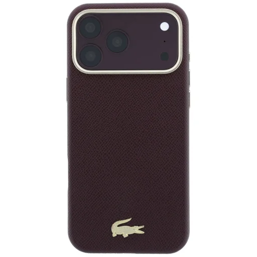 iPhone 18 Pro / 17 Pro Bordó Lacoste Champs Elysees Embossed MagSafe tok - 3