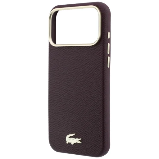 iPhone 18 Pro / 17 Pro Bordó Lacoste Champs Elysees Embossed MagSafe tok - 6