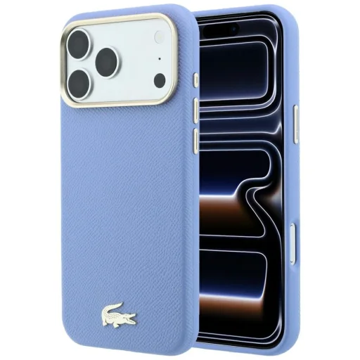 iPhone 18 Pro / 17 Pro kék Lacoste Champs Elysees Embossed MagSafe hátlap - 1