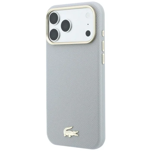  iPhone 18 Pro Max / 17 Pro Max szürke Lacoste Champs Elysees Embossed MagSafe tok - 2