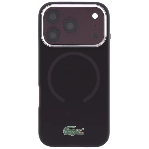  Apple iPhone 18 Pro / 17 Pro bordó Lacoste IML Frosted Lacquer Logo MagSafe hátlap tok - 3