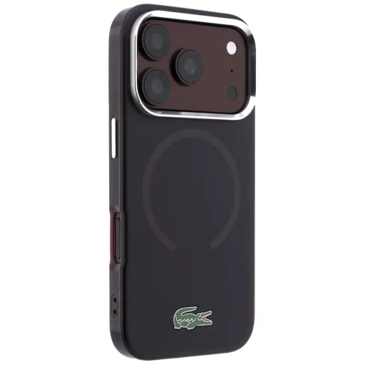  Apple iPhone 18 Pro / 17 Pro bordó Lacoste IML Frosted Lacquer Logo MagSafe hátlap tok - 4