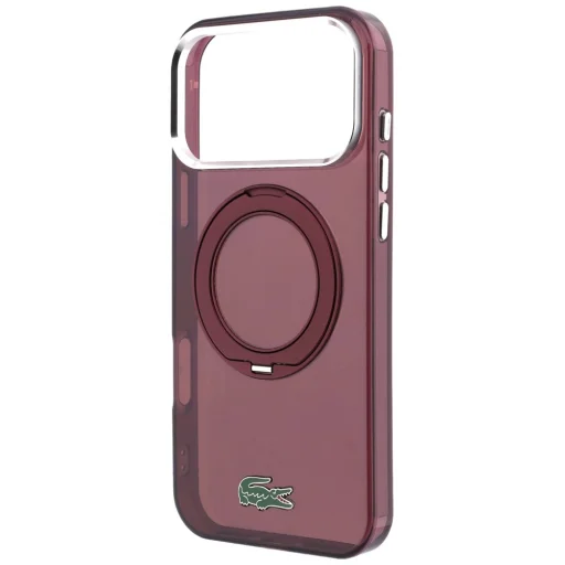  iPhone 18 Pro Max / 17 Pro Max bordó Lacoste IML Glossy Finish MagSafe tok gyűrűs állvánnyal - 6