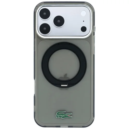 Apple iPhone 18 Pro Max / 17 Pro Max fekete Lacoste IML Glossy Finish with Ring Stand MagSafe hátlap tok - 3